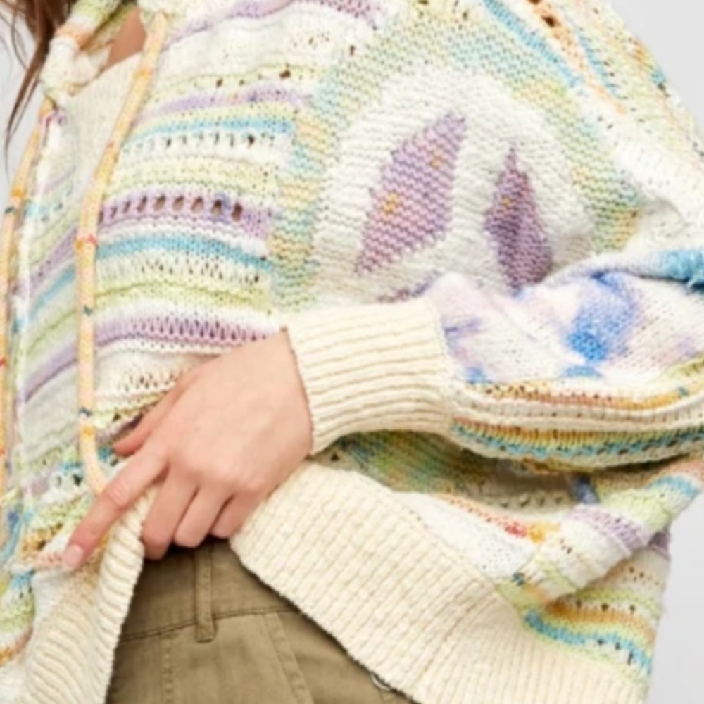 🌼🌸🌟☮️Free people serene dream Flower child poncho☮️ - Picture 5 of 8